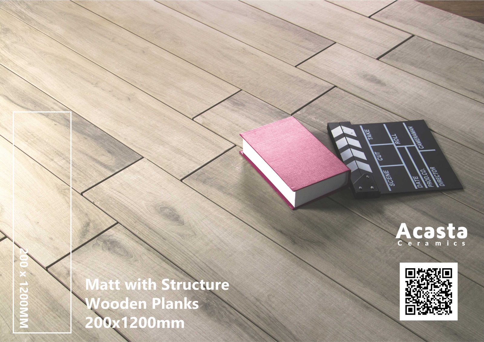 Matt with Structure 200x1200mm Wooden Planks